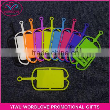 Bulk Wholesale Silicone Card Wallet Mobile Phone Holder With Hanging Strap