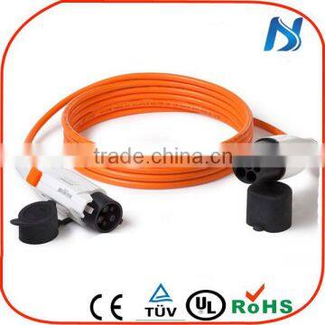 dostar type 1 to type 2 cable j1772 to plug 62196-2 female to male plug