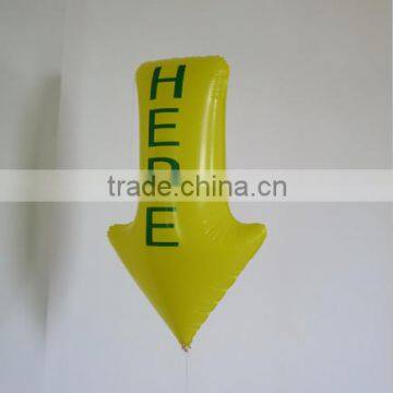 2014 Hot Sale Promotional Colorful Latex S-oil Here Balloon