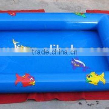 Kids inflatable blue pool with little fish