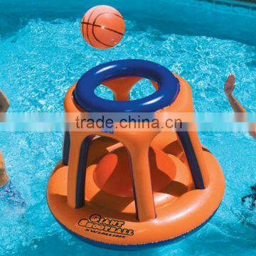 Swimline 90285 Basketball Hoop Giant Shootball Inflatable Fun Swimming Pool Toy