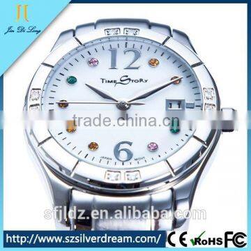 3 ATM Staniless Steel Case And Band Japan Movement Women Anticlockwise Watch