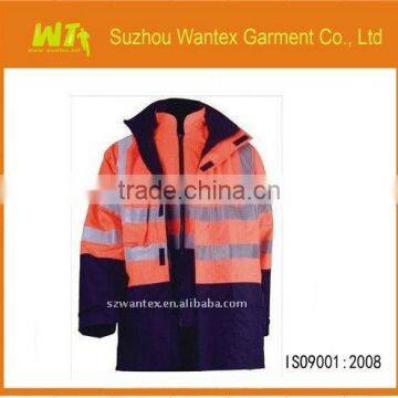 Anti-static polyester Hi-Vis refelective parka with breathable Jacket