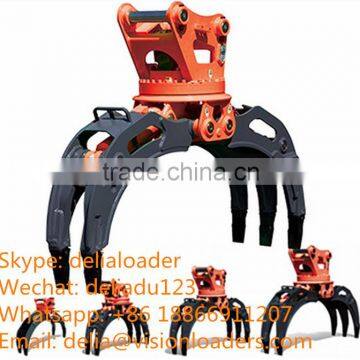 DH258 LC7 Excavator hydraulic log grapple garb/log grapple fork made in China