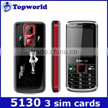 5130 TV phone quad band 3 sim cards