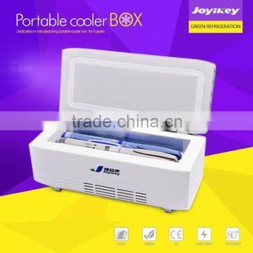 Joyikey portable cooler box fridge mini diabetic medicine diabetic thermoelectric cooler reach 2~8 degreeC with CE certificate