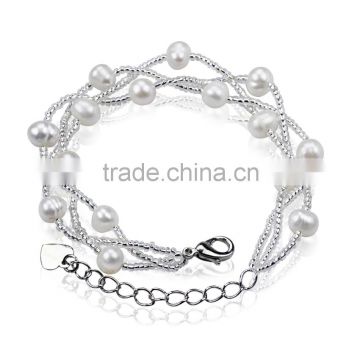 SCI039 6-7mm potato shape hot pearl bracelet