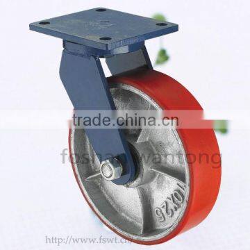 Heavy Load Capacity Double Bearing Iron Core PU Swivel Industrial Caster