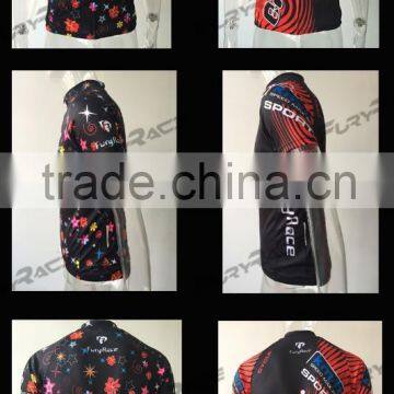 2016 OEM Sublimation Print Manufacturer Custom Quick Dry Blank Cycling Jersey photo-5