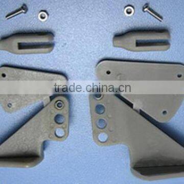 RC Aircraft Parts 3 holes 4 holes Grey Plastic Control Horns With Ball Clevis For rc plane DIY special use