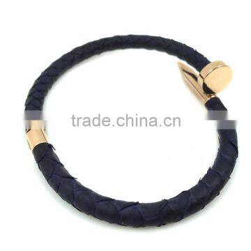 TOP QUALITY Stainless Steel Python Nail Bracelet 18K Gold Plated Women Jewelry Nail Screw Cuff Bangle photo-2