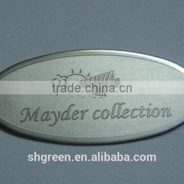 Luxury embossed logo metal tags for car