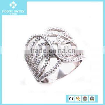 2015 Sterling Silver Latest Design Wedding Diamond Ring photo-5