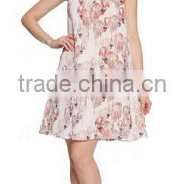 Sleeveless Ladies House Dress Digital Printed House Dress photo-2
