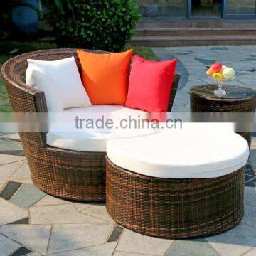 Outdoor Wicker Rattan Patio Sunbed Lounger Sofa Chair Furniture Set photo-2