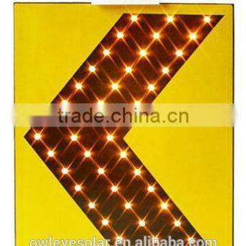 solar traffic arrow signs/aluminum traffic arrow sign board cycle/solar powered portable variable me