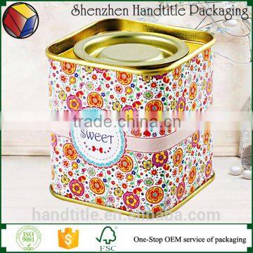 High Quality Tintop rectangle tea tin box / tin container