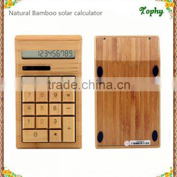 Environmental Solar Power/Energy bamboo wooden Calculator for office gift