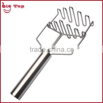 BT0208 Double Layer Stainless Steel Potato Press With Wire Head Potato Ricer Fruit Press photo-2