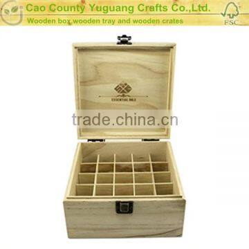 new design wood material hot sale essential oil box for 20 bottles