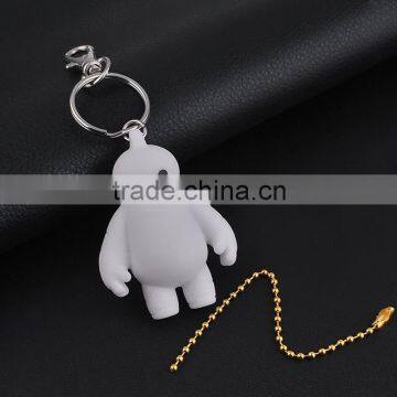 New soft plastic Big Hero 6 Baymax bag pendant PVC keychain plastic keychain Baymax toy keychain PVC keychain