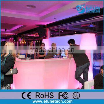 battery powered led coffee shop bar counter,illuminated hotel lounge counter