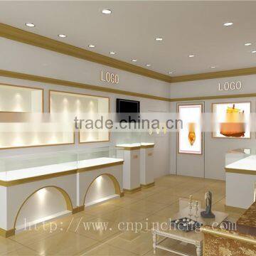 Pandora store layout design used MDF display cabinets for jewelry display set