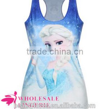 comfortable Frozen figue women summer tank tops,women vests for summer,