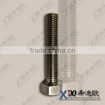 254SMO alloy hardware fasteners stainless steel din 933 full threaded hex bolt