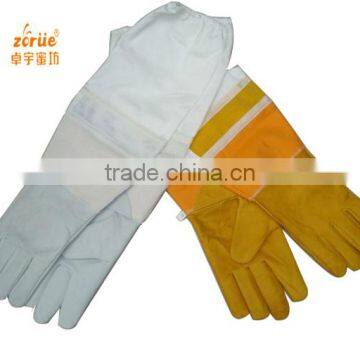 Bulk supply oxhide and cotton beekeeping gloves for sale