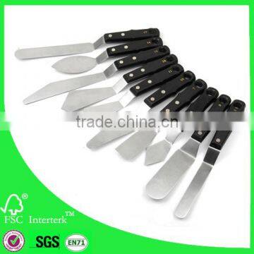 Jumbo black handle stainless painting knives/ oil painting knives for art