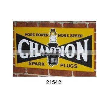 CHAMPION SPARK PLUG IRON SHEET SIGN