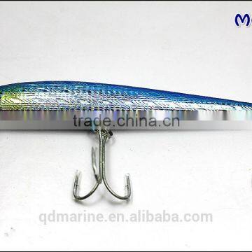 7" Hard Plastic Fishing Lures With 4/0 Treble Hooks