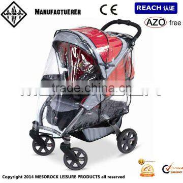 Ventilated clear vinyl baby stroller rain cover protects your baby