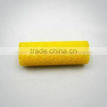 Foam Paint Roller Cover with PVC Core, 3/8" Nap, 9" Length, Yellow