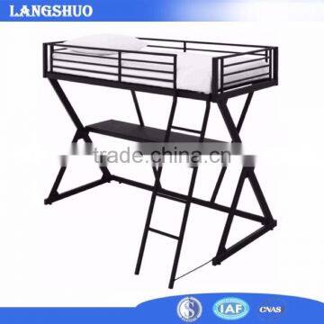 New Style School Use Bunk Bed Steel Bed With Desk photo-2