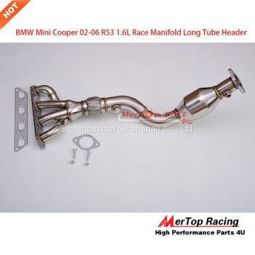 Mertop Race update Mini Cooper 02-06 R53 1.6L Base & S Stainless Race Manifold Long Tube Header EXHAUST MANIFOLD