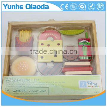 Fun Durable Wooden Food Set for Years of Play Wooden Lunch Set Solid Wood Version photo-3