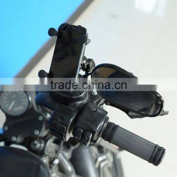 Adjustable Motorcycle Cell Phone Handlebar Rail Mount "X" Fork Holder Black New photo-3