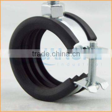 China manufacture best quality rubber coated clamps with 12mm bandwidth