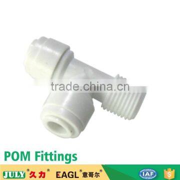 Dongguan JULY factory hot selling mini plastic pneumatic t shape pipe fittings