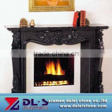 High Quality Shan'xi Black Granite Fireplace Surround