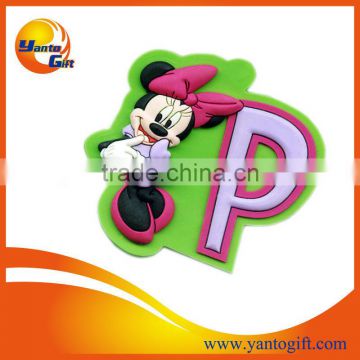 Cute cartoon soft pvc fridge magnet for promotion