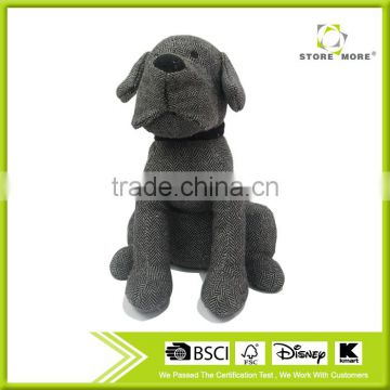 Store More Simple Design Grey Stripe Sand Stuffed Dog Door Stops