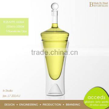 Pyrex Glass Novelty Custom Handmade Empty Vodka Bottle photo-4