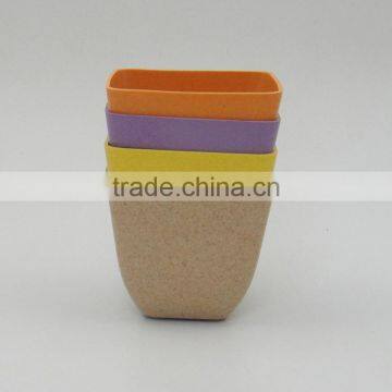 2016 hot sale eco bamboo fiber mini flower pot