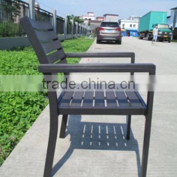 Grey Plastic Wood Arm Chair Cheap Outdoor Chairs photo-6