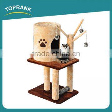 New design plush cat tree condo wholesale cat tree scratching post