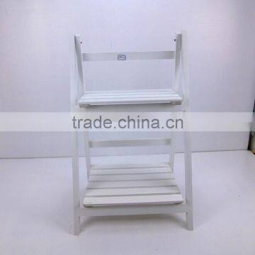 Folding Portable Light High Quality Wood Garden Flower Display Shelf photo-2