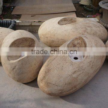 Stone Colour Fiberglass Flowerpot photo-3